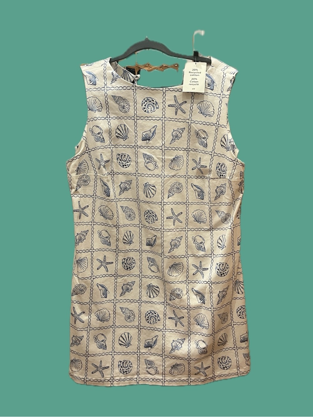 H&M Mini Beachy Shift Dress Open Tie Back NWT XL Side Zip